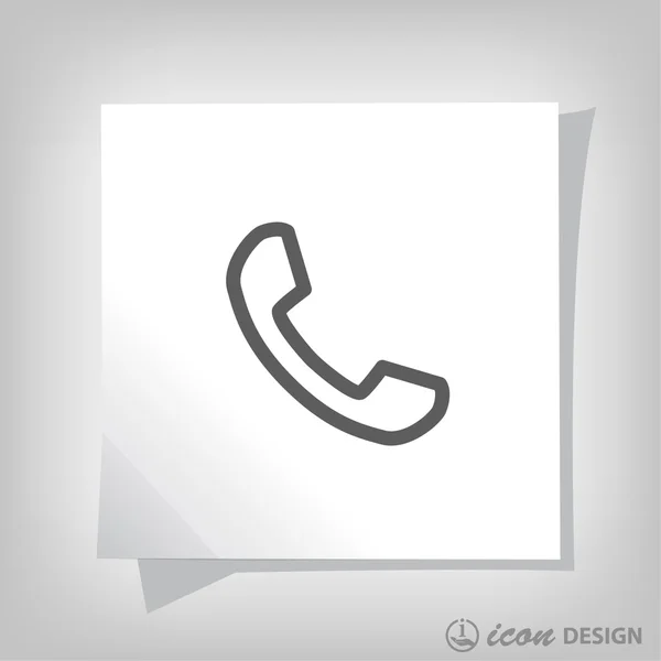 Piktogramm des Telefons für Design — Stockvektor