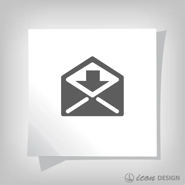 Pictograph van mail voor ontwerp — Stockvector