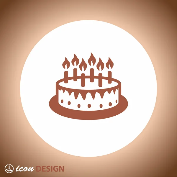 Pictograph of birthday cake — Stock Vector