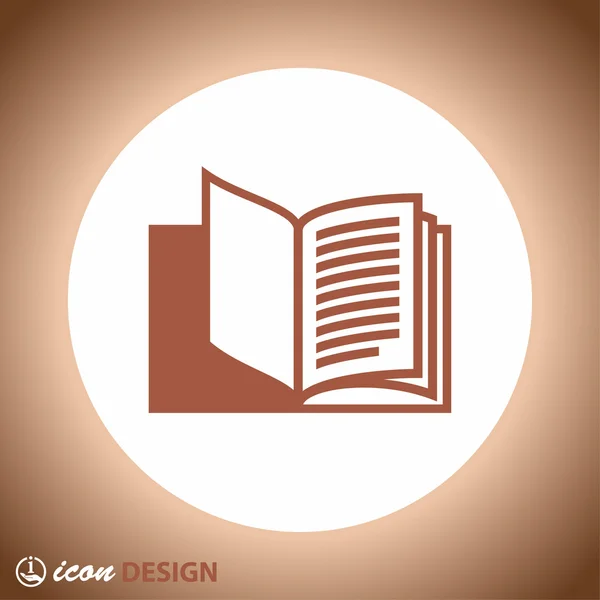 Pictograph of book icon — Stock Vector