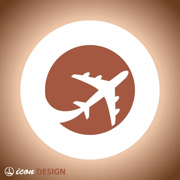 Pictograph of airplane sign — Stock Vector