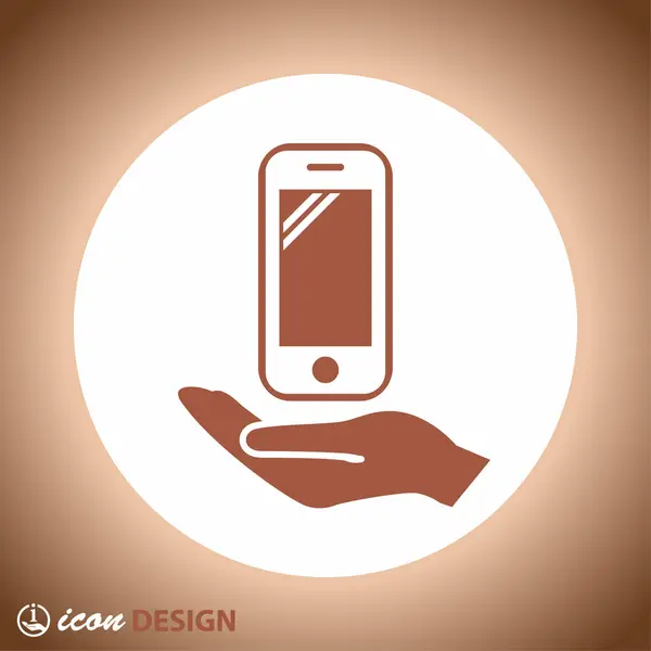 Pictograph van mobiele voor ontwerp — Stockvector