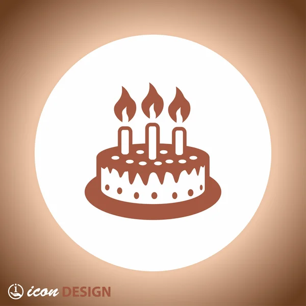 Pictograph of birthday cake — Stock Vector
