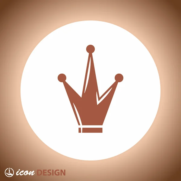 Pictogramme de la couronne pour le design . — Image vectorielle