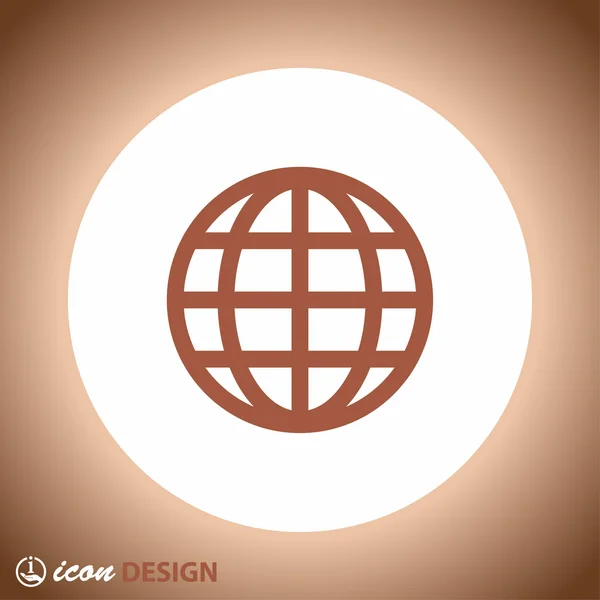 Piktogramm des Globus-Zeichens — Stockvektor