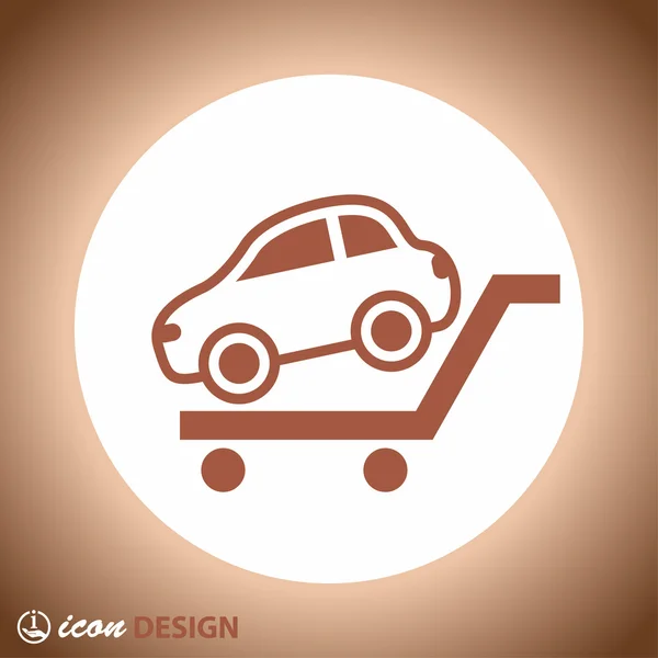 Pictogramme de voiture pour le design — Image vectorielle