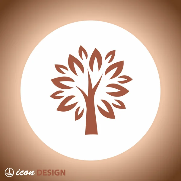 Pictograph van boom voor ontwerp — Stockvector