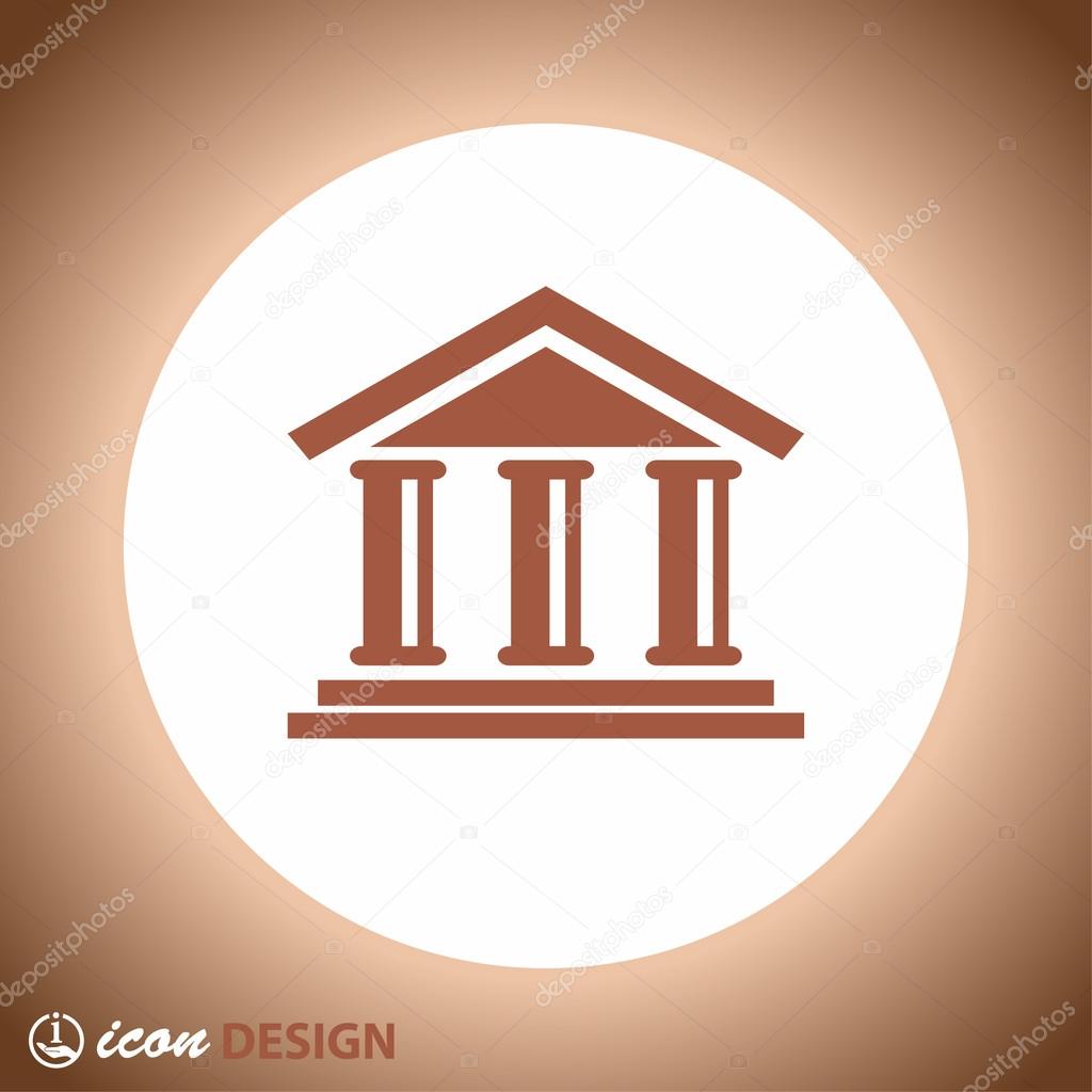 Pictograph of bank icon