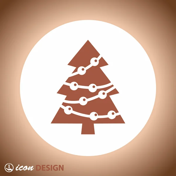 Pictograph van kerstboom — Stockvector