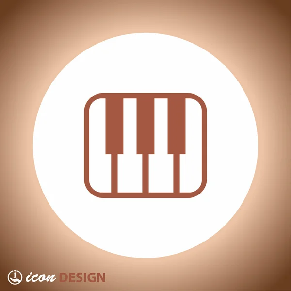 Pictograph of music keyboard — Stock Vector