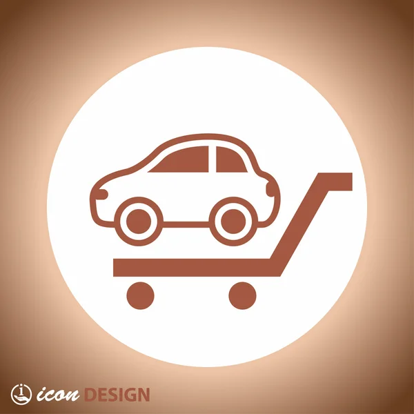 Pictogramme de voiture pour le design — Image vectorielle