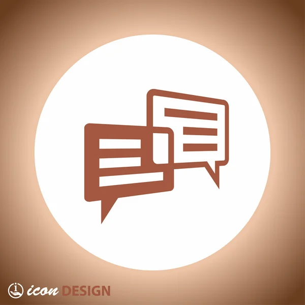 Pictograph of message or chat — Stock Vector