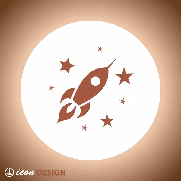 Rocket icon for design — Stock Vector
