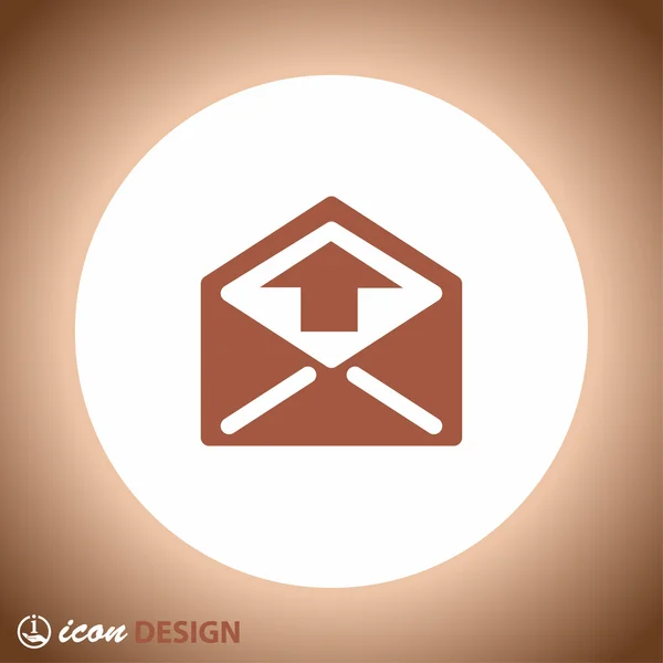 Pictogramme de courrier pour la conception — Image vectorielle