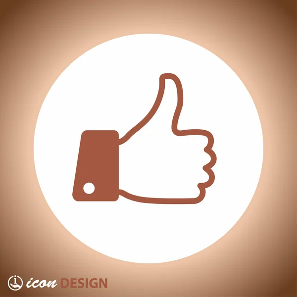 Pictograph of like for design. — Stock Vector