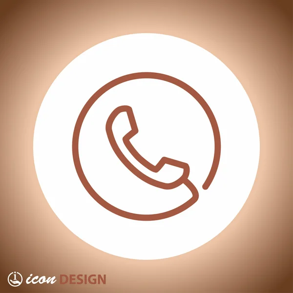 Pictogramme de téléphone pour la conception . — Image vectorielle