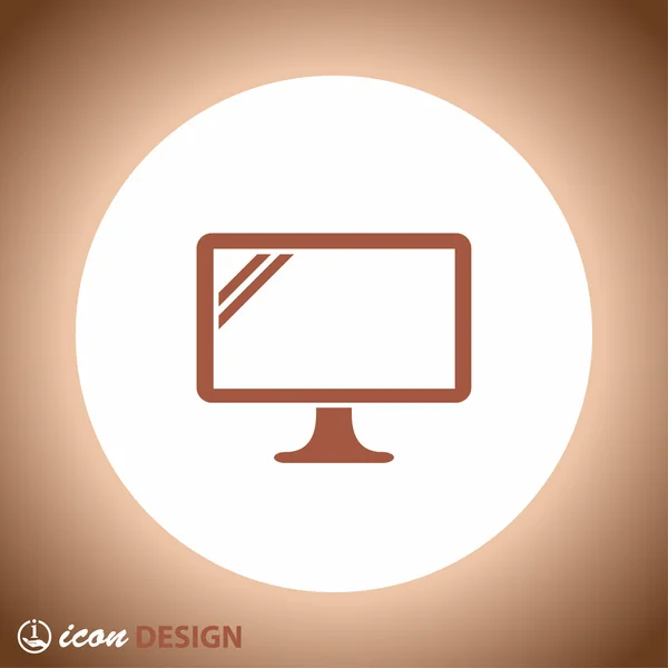 Pictograph of computer  for design — Stock Vector