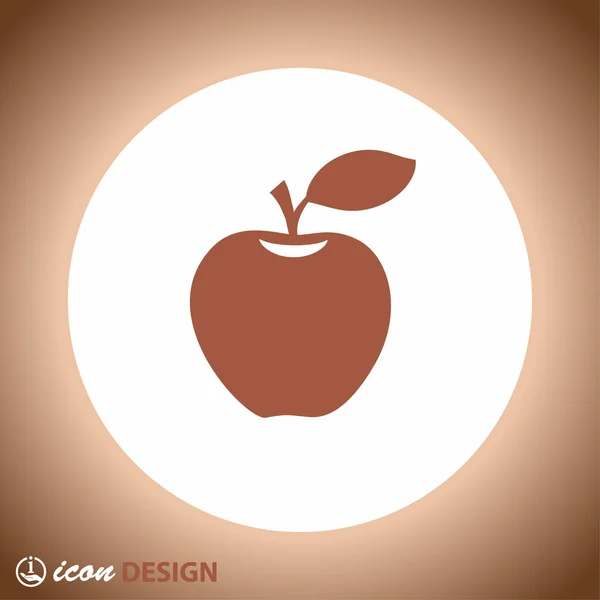 Pictograph of apple for design — Stock Vector