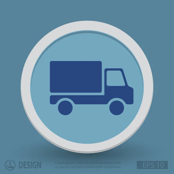 Pictograph of truck icon — Stock Vector