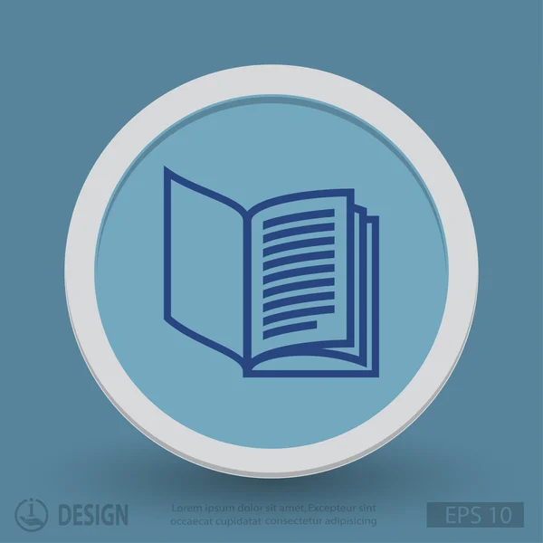 Pictograph of book icon — Stock Vector