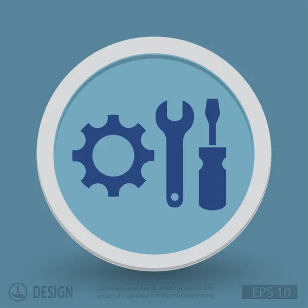 Pictograph of industrial  gear — Stock Vector