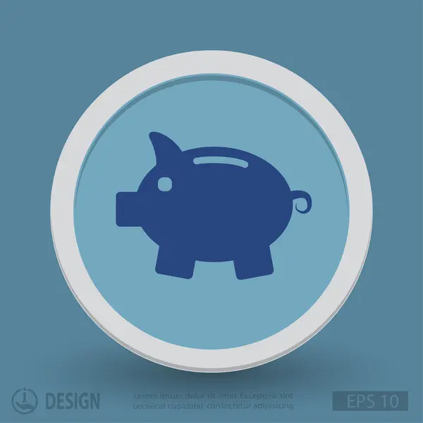 Pictograph van moneybox voor ontwerp. — Stockvector