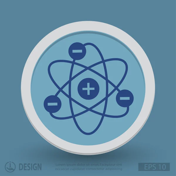 Pictograph of atom icon — Stock Vector