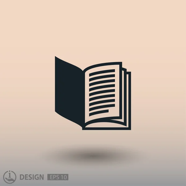 Pictografía del icono del libro — Vector de stock