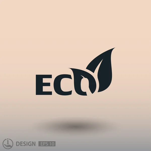 Pictograph van eco voor desig — Stockvector