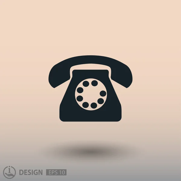 Pictogramme de téléphone pour la conception . — Image vectorielle