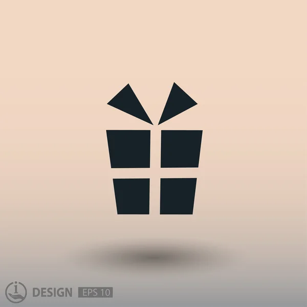 Pictogramme de la boîte cadeau — Image vectorielle