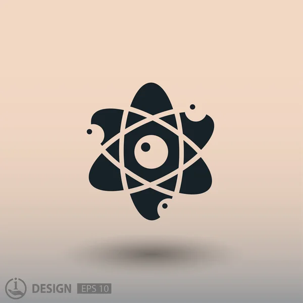 Pictograph of atom icon — Stock Vector