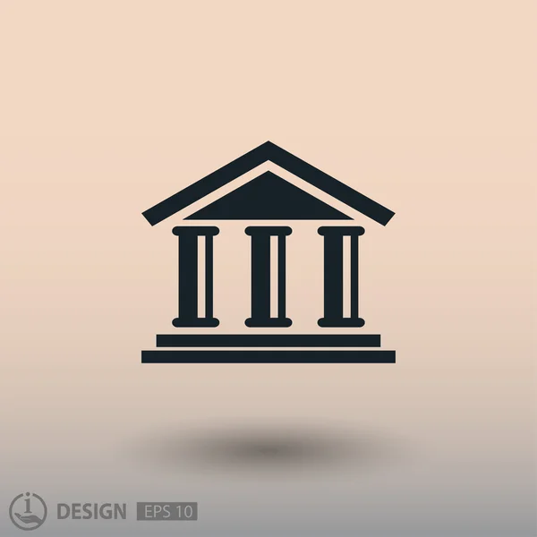 Pictograph van bank pictogram — Stockvector