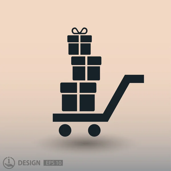 Pictogramme de cadeaux pour le design — Image vectorielle
