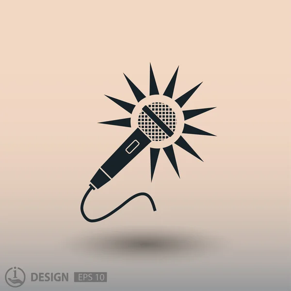 Ícone de microfone para design —  Vetores de Stock