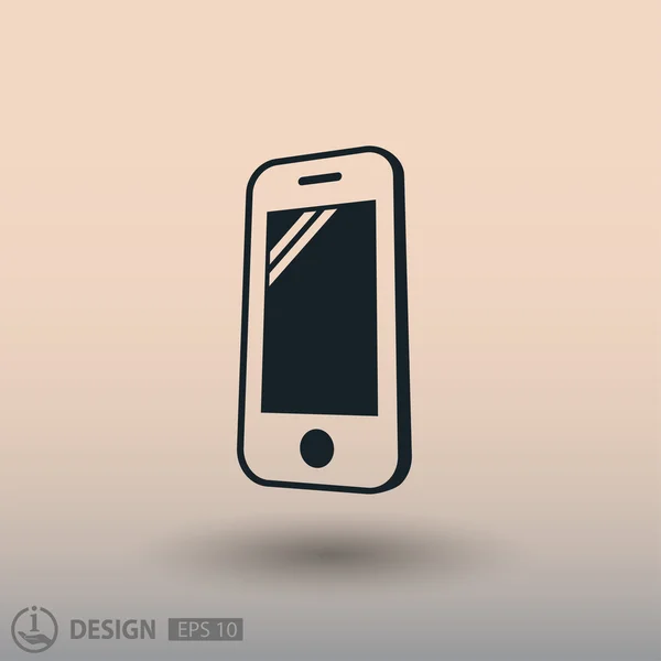 Piktogramm des Mobiltelefons für Design. — Stockvektor