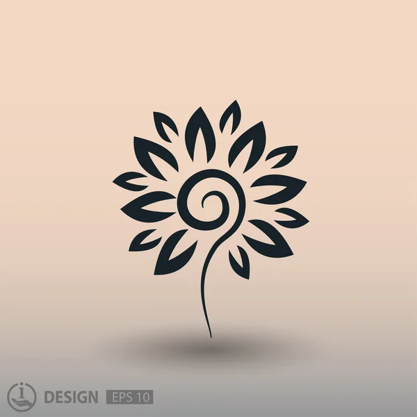 デザインのための花の絵文字 — ストックベクタ