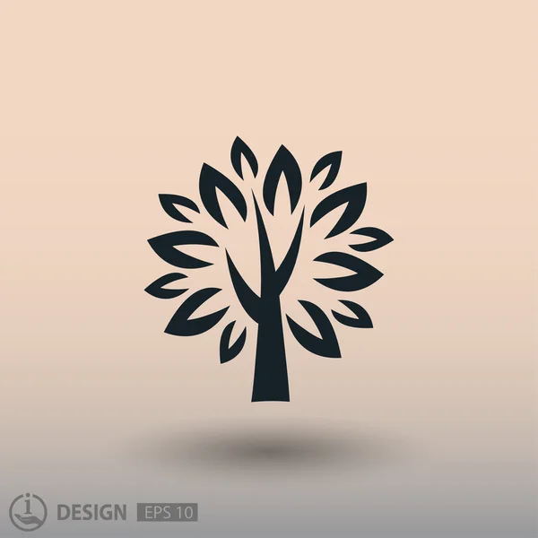 Pictograma de árvore de desenho — Vetor de Stock