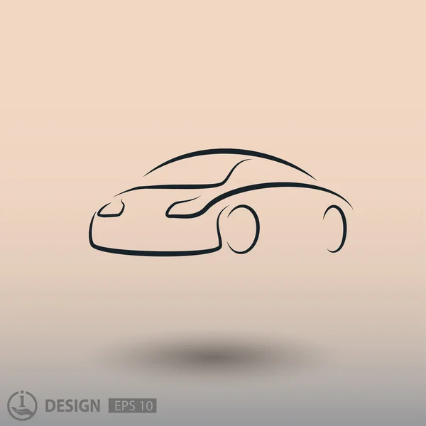 Piktogramm des Autos für Design. — Stockvektor