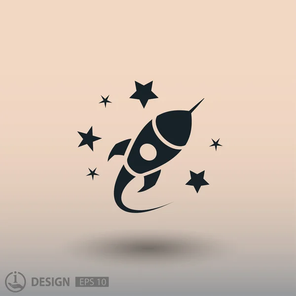 Rocket icon  for design — Stock Vector