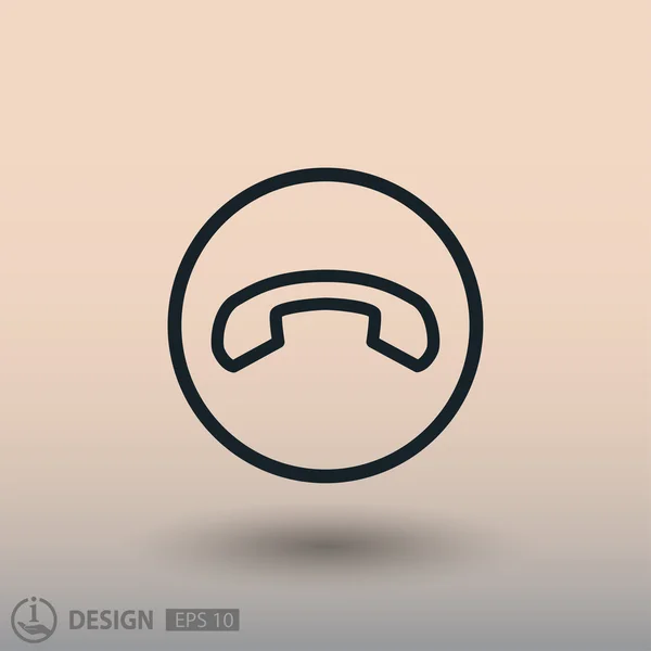 Pictografía de teléfono para el diseño . — Vector de stock