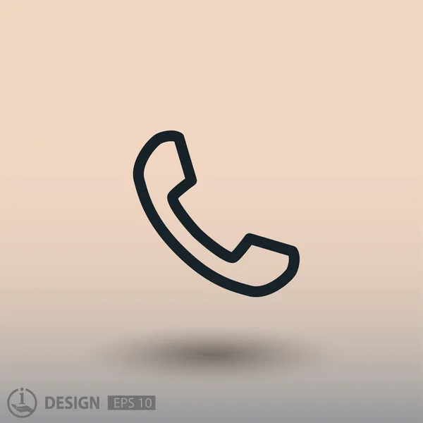 Piktogramm des Telefons für Design. — Stockvektor