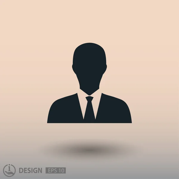 Pictograph of businessman for design. — Stock Vector