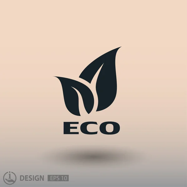 Piktogramm von eco für desig — Stockvektor