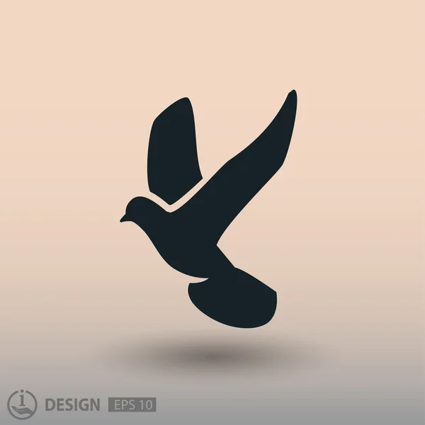 Piktographie der Vogelsilhouette — Stockvektor