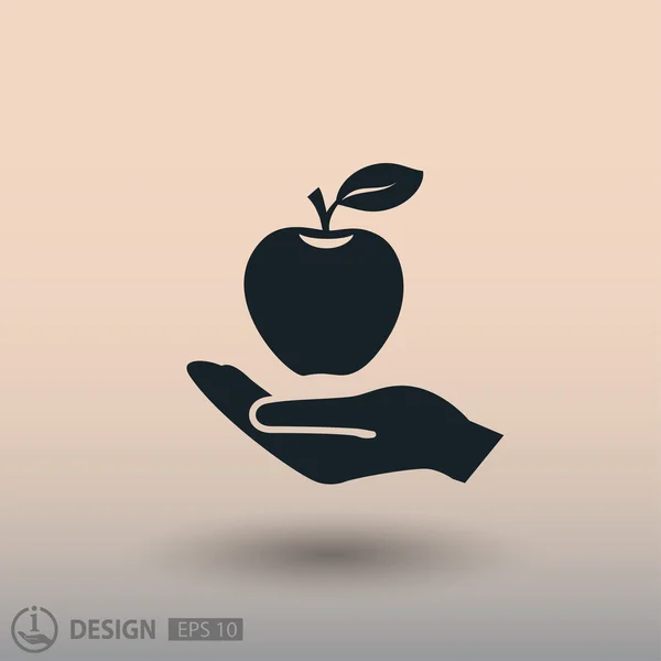 Pictograph of apple  for design. — Stock Vector