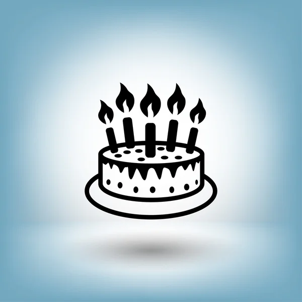 Pictografía de pastel de cumpleaños — Vector de stock