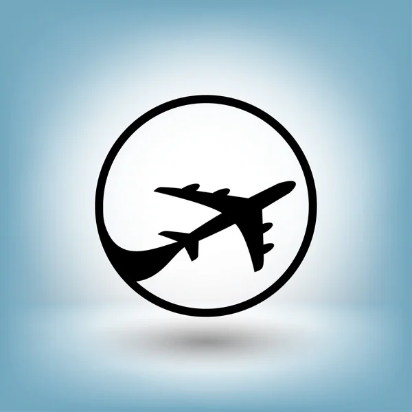 Pictograph of airplane sign — Stock Vector