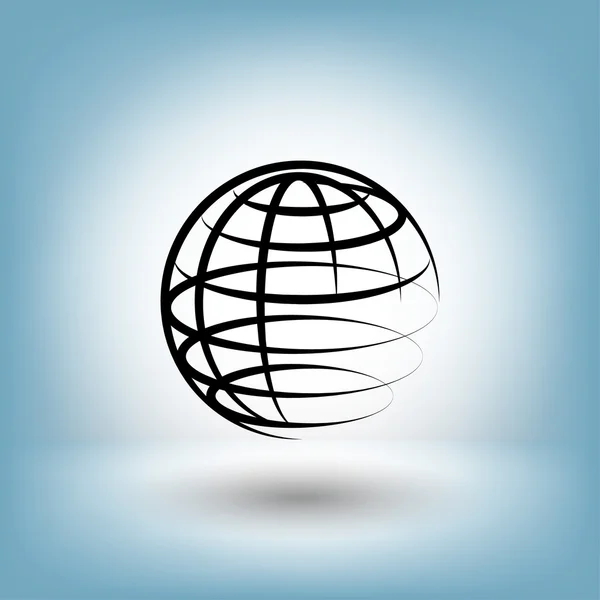 Pictograph van globe voor ontwerp. — Stockvector