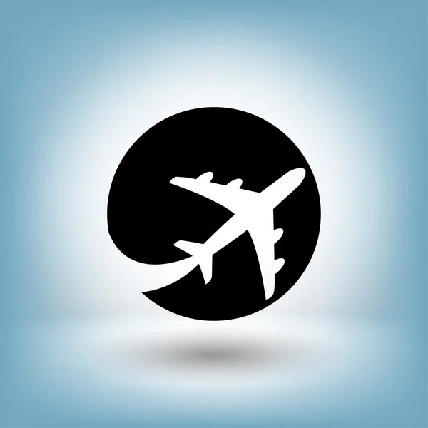 Pictograph van vliegtuig teken — Stockvector